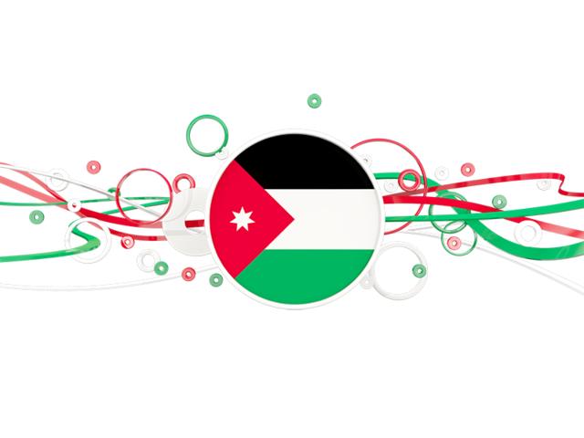 Узор из кругов и линий. Скачать флаг. Иордания