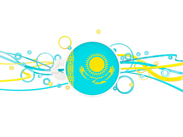 Circles with lines. Download flag icon of Kazakhstan at PNG format