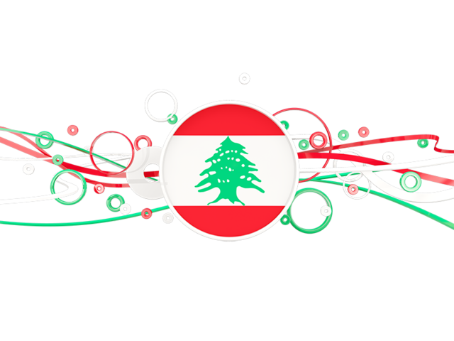 Circles with lines. Download flag icon of Lebanon at PNG format