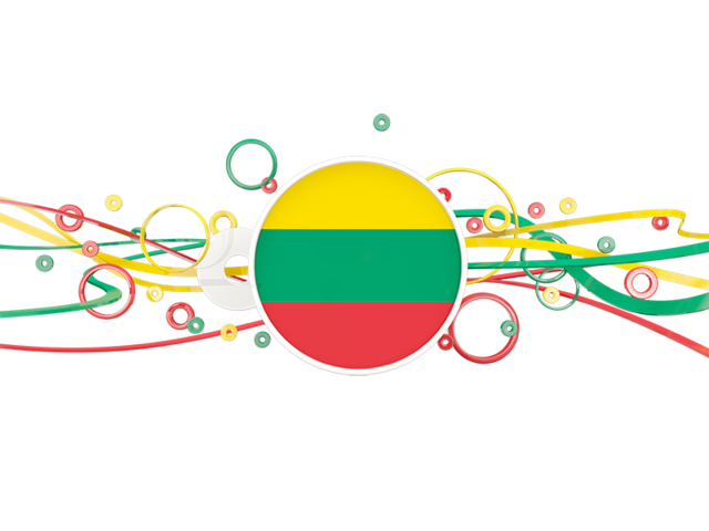 Circles with lines. Download flag icon of Lithuania at PNG format