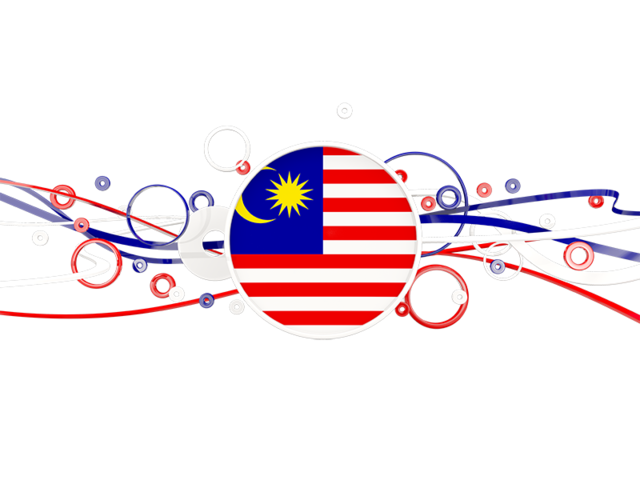 Узор из кругов и линий. Скачать флаг. Малайзия