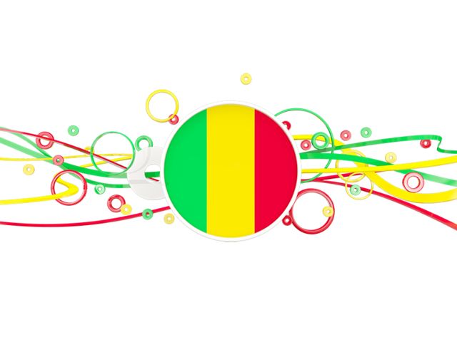 Circles with lines. Download flag icon of Mali at PNG format