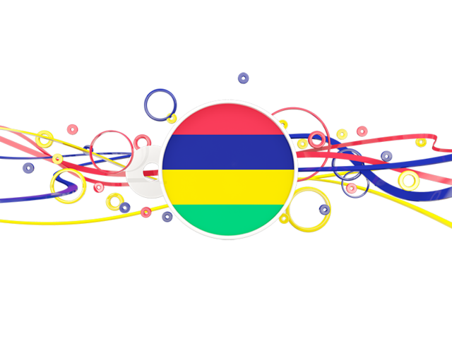 Circles with lines. Download flag icon of Mauritius at PNG format