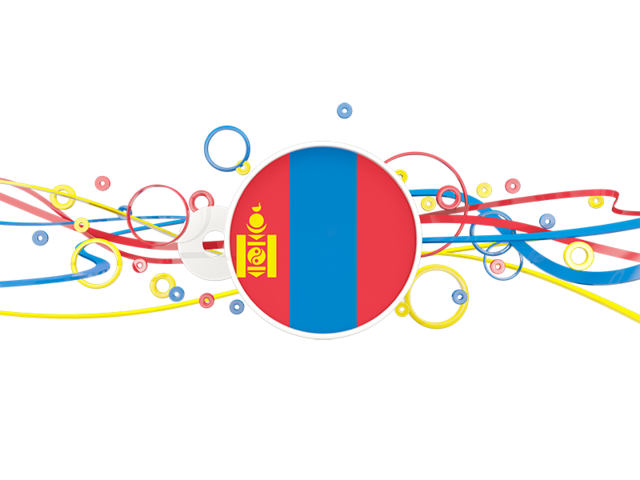 Circles with lines. Download flag icon of Mongolia at PNG format