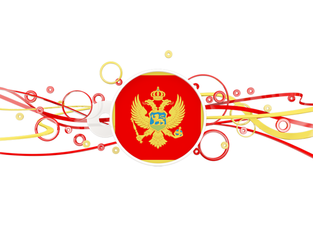 Circles with lines. Download flag icon of Montenegro at PNG format