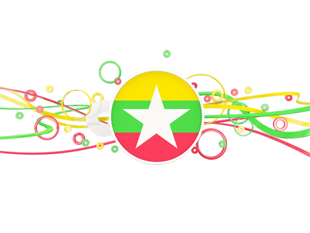 Circles with lines. Download flag icon of Myanmar at PNG format