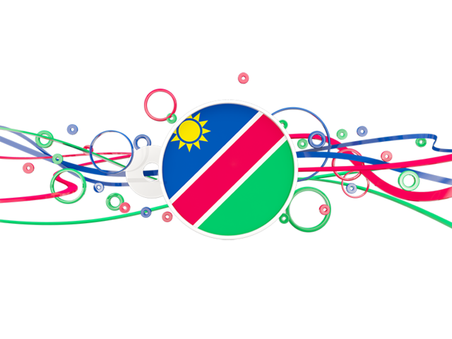 Circles with lines. Download flag icon of Namibia at PNG format