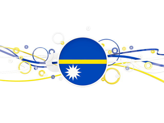 Узор из кругов и линий. Скачать флаг. Науру