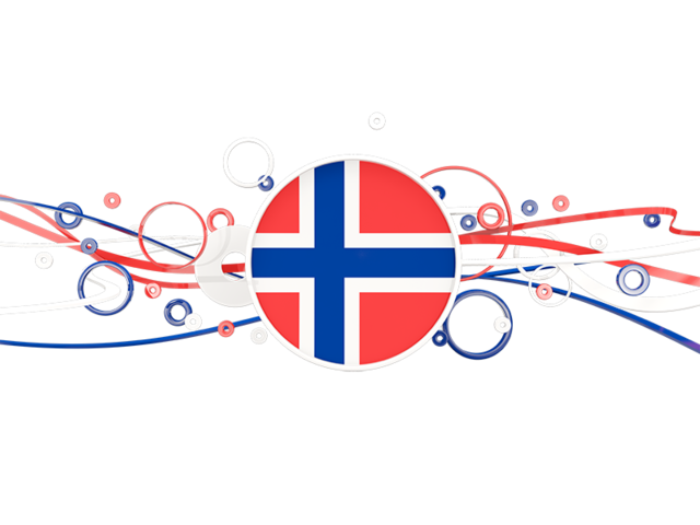 Узор из кругов и линий. Скачать флаг. Норвегия