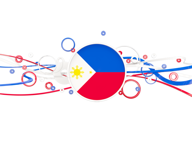 Узор из кругов и линий. Скачать флаг. Филиппины