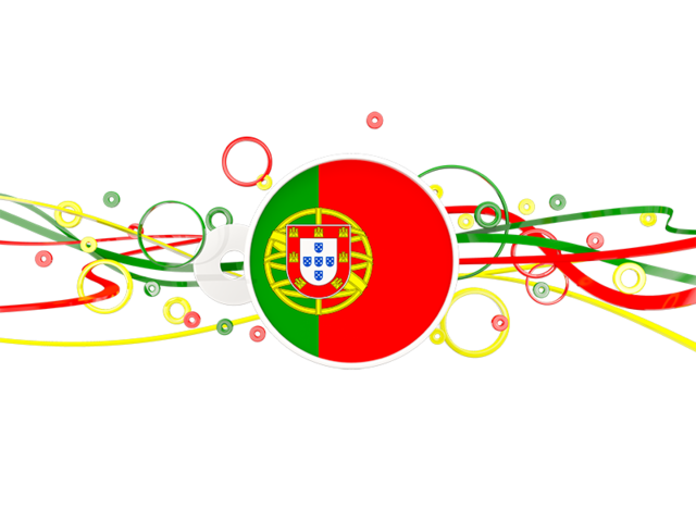 Узор из кругов и линий. Скачать флаг. Португалия