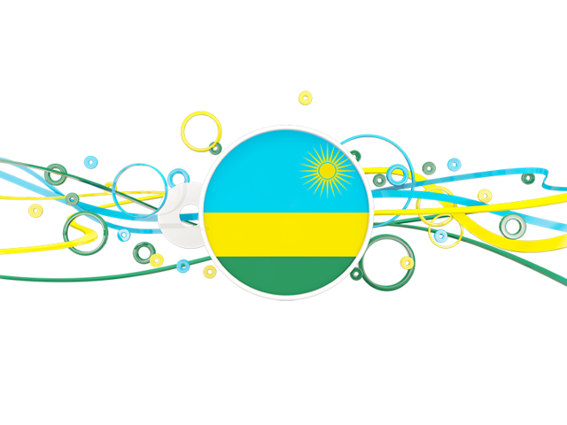 Circles with lines. Download flag icon of Rwanda at PNG format