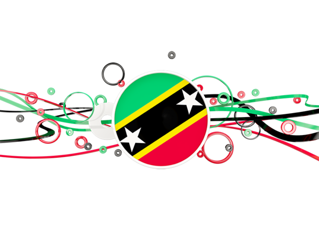 Circles with lines. Download flag icon of Saint Kitts and Nevis at PNG format