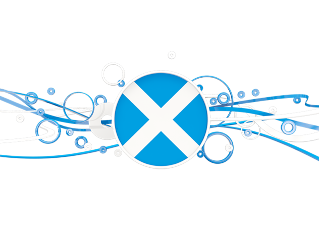 Узор из кругов и линий. Скачать флаг. Шотландия