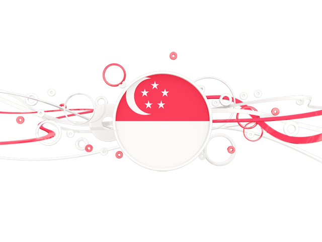 Узор из кругов и линий. Скачать флаг. Сингапур