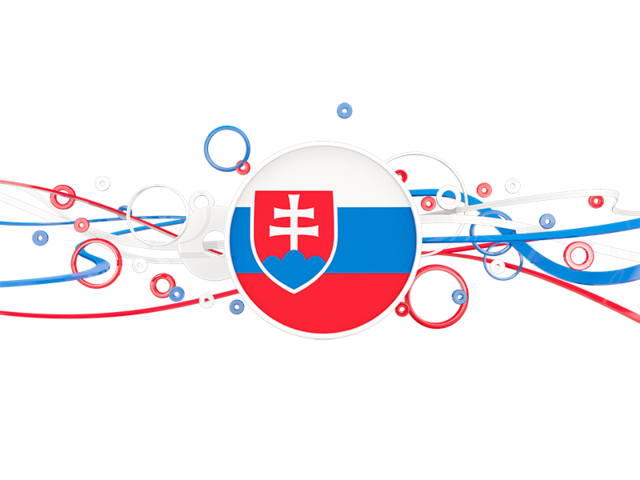 Узор из кругов и линий. Скачать флаг. Словакия