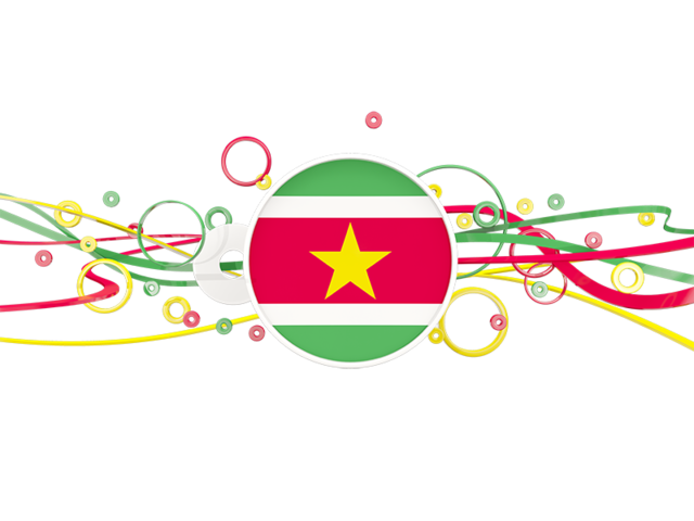 Circles with lines. Download flag icon of Suriname at PNG format
