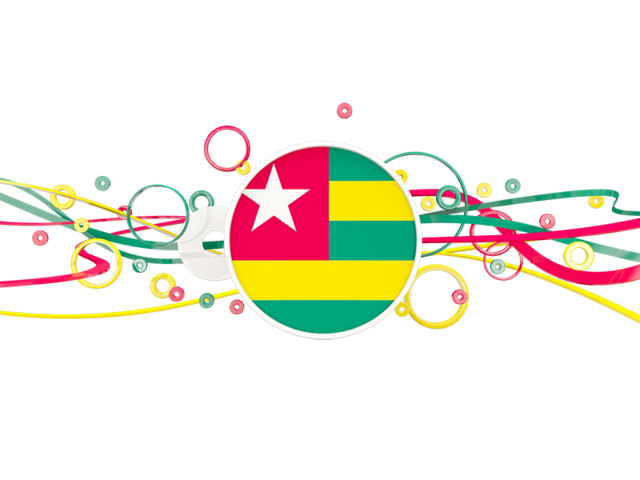 Circles with lines. Download flag icon of Togo at PNG format