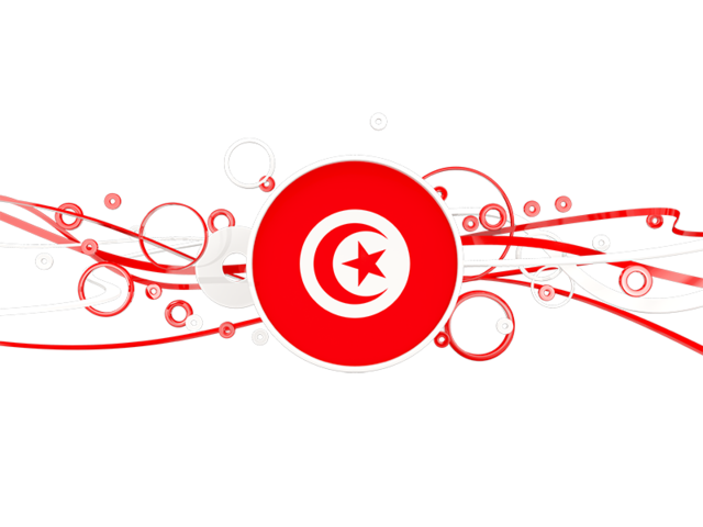 Circles with lines. Download flag icon of Tunisia at PNG format