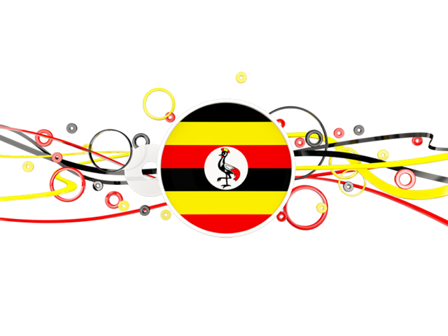 Узор из кругов и линий. Скачать флаг. Уганда