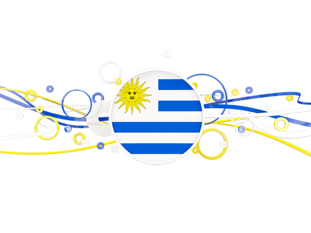 Узор из кругов и линий. Скачать флаг. Уругвай