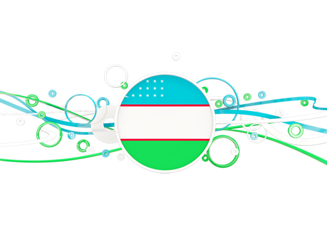 Circles with lines. Download flag icon of Uzbekistan at PNG format
