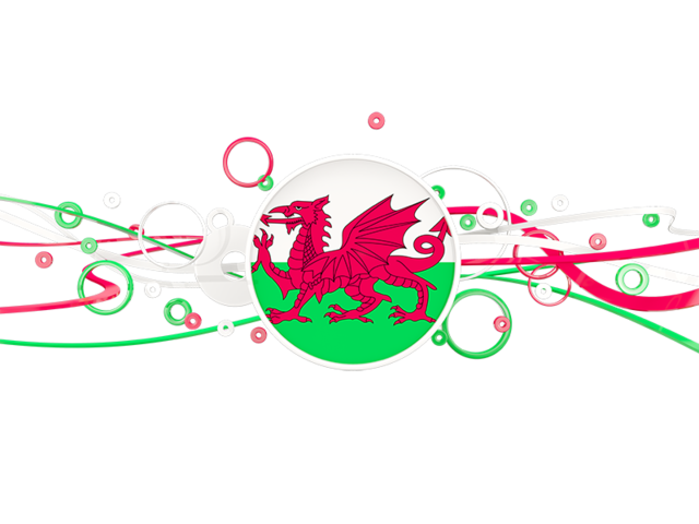 Circles with lines. Download flag icon of Wales at PNG format