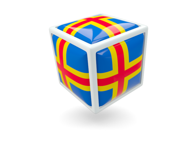 Cube icon. Download flag icon of Aland Islands at PNG format