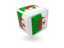 Algeria. Cube icon. Download icon.