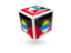 Antigua and Barbuda. Cube icon. Download icon.