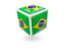 Brazil. Cube icon. Download icon.