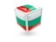 Bulgaria. Cube icon. Download icon.