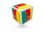 Cameroon. Cube icon. Download icon.