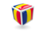 Chad. Cube icon. Download icon.