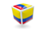 Colombia. Cube icon. Download icon.