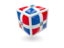 Dominican Republic. Cube icon. Download icon.