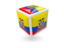 Ecuador. Cube icon. Download icon.