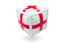 England. Cube icon. Download icon.