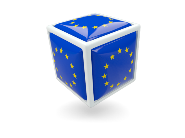 Иконка-кубик. Скачать флаг. Европейский союз