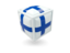 Finland. Cube icon. Download icon.