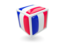 France. Cube icon. Download icon.