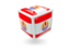 French Polynesia. Cube icon. Download icon.