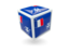 French Southern and Antarctic Lands. Cube icon. Download icon.