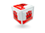 Gibraltar. Cube icon. Download icon.