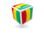 Guinea. Cube icon. Download icon.