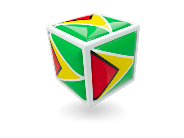 Cube icon. Download flag icon of Guyana at PNG format