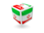 Iran. Cube icon. Download icon.