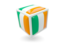 Ireland. Cube icon. Download icon.