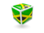 Jamaica. Cube icon. Download icon.