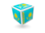 Kazakhstan. Cube icon. Download icon.